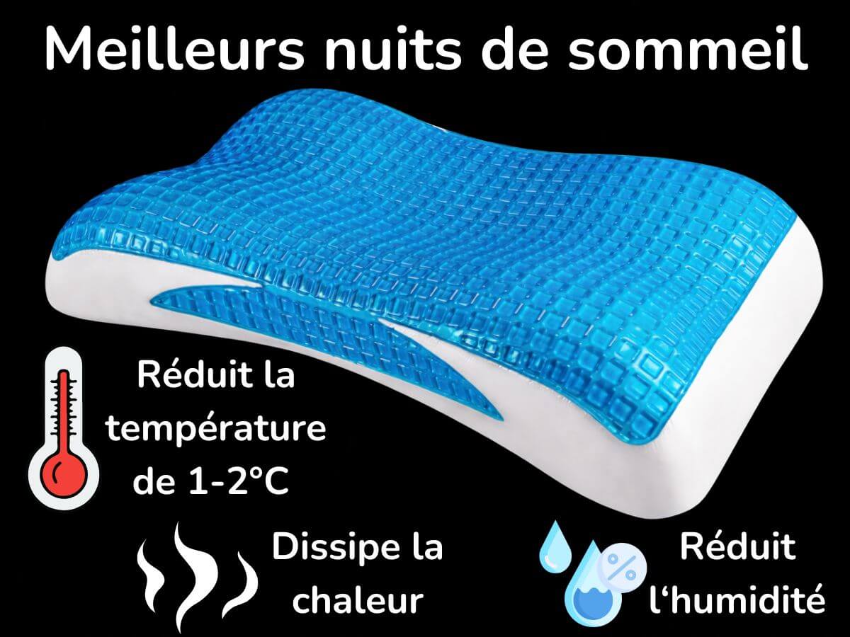 Oreiller Ergonomique avec gel rafraîchissant - Image 4
